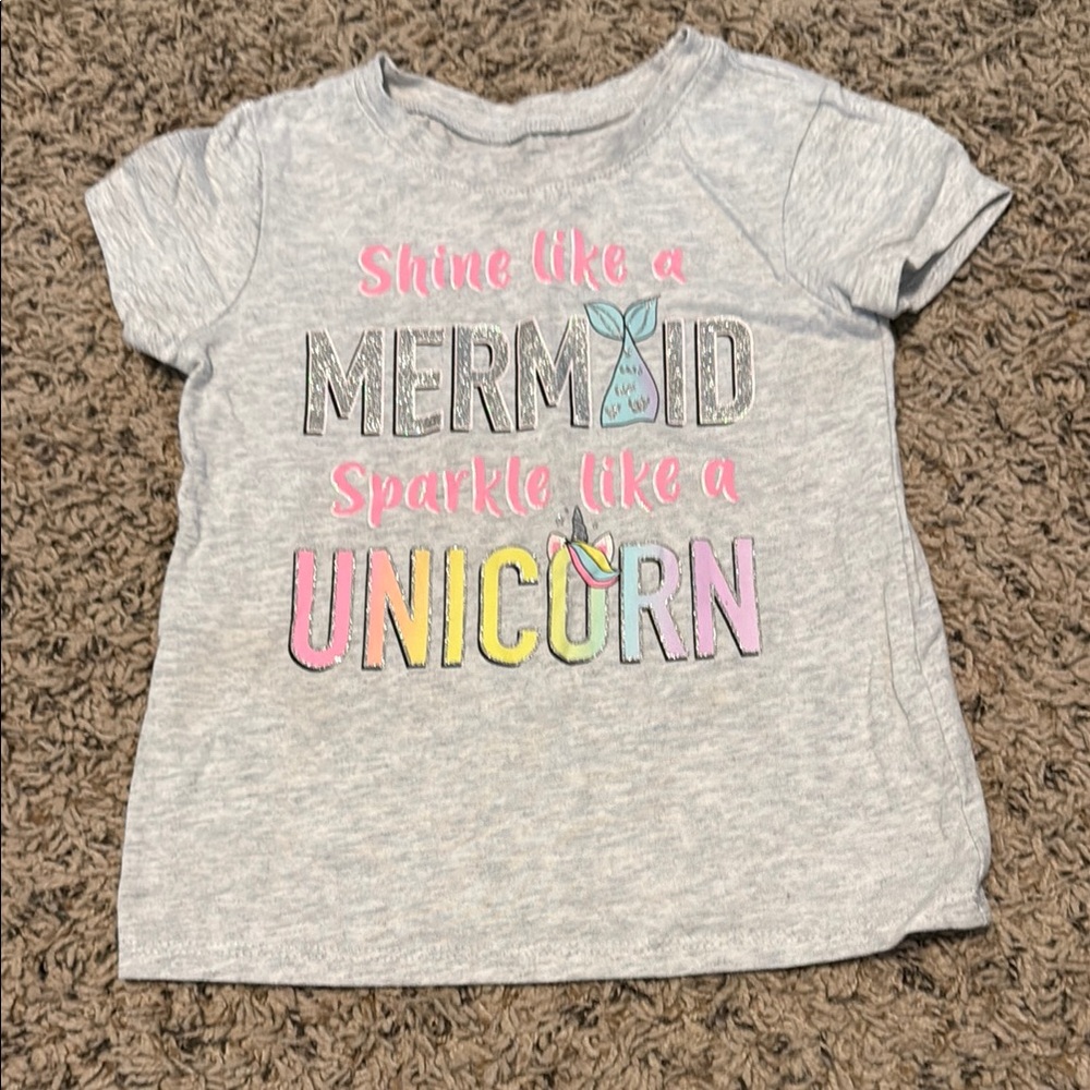 Garanimals Gray Tee with Colorful Mermaid Design